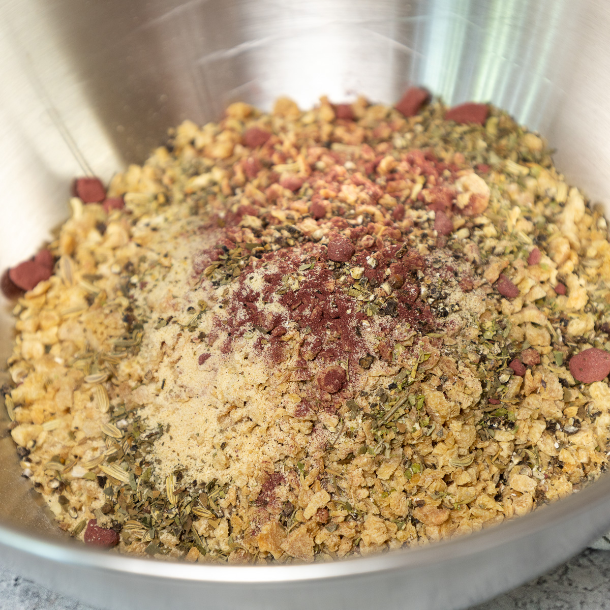Dry Ingredients In A Measuring Bowl