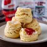 A plate of Big and Tall Flaky Vegan Biscuits made with this recipe.