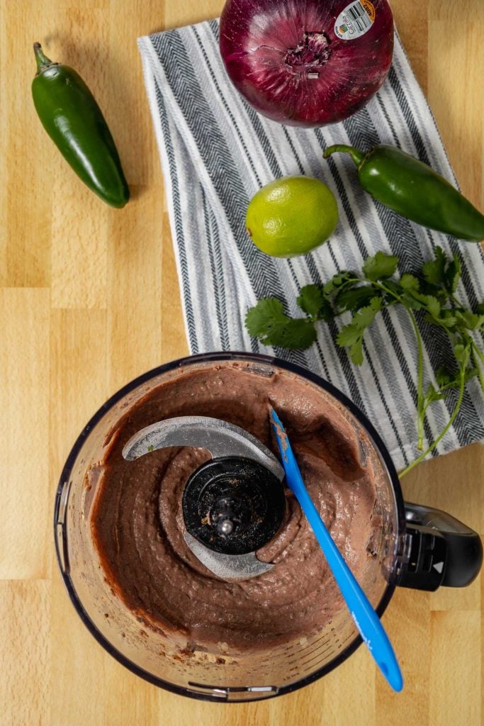 Food processor bowl making dip