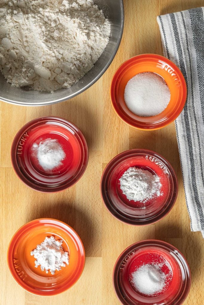 Ingredients for this flaky vegan biscuit recipe 