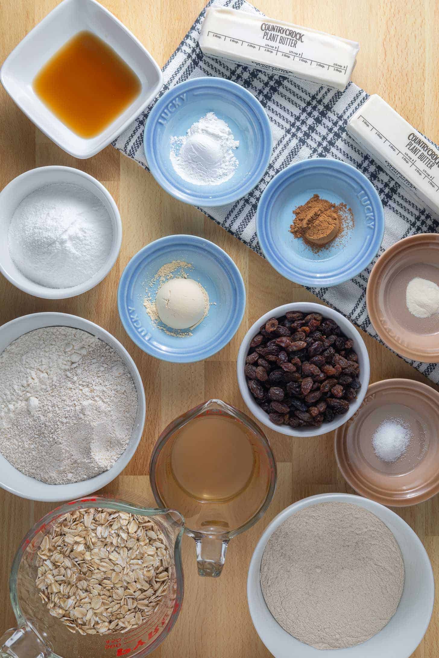 Ingredients for the vegan cookies