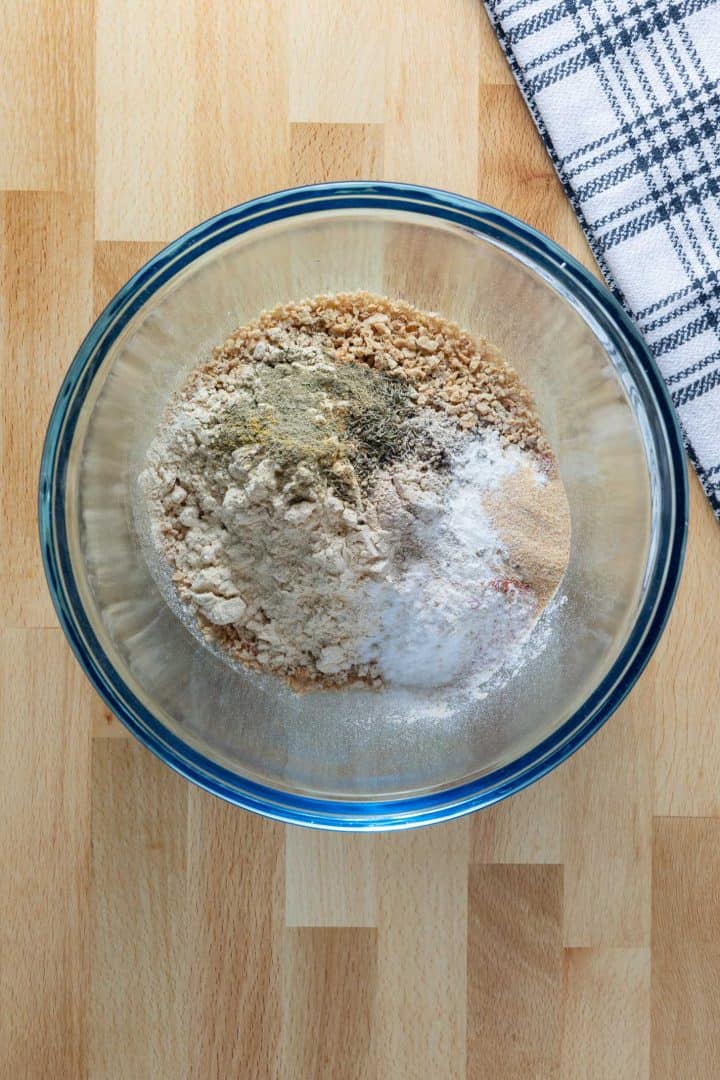 Dry ingredients for copycat Impossible Breakfast Sausage Patties