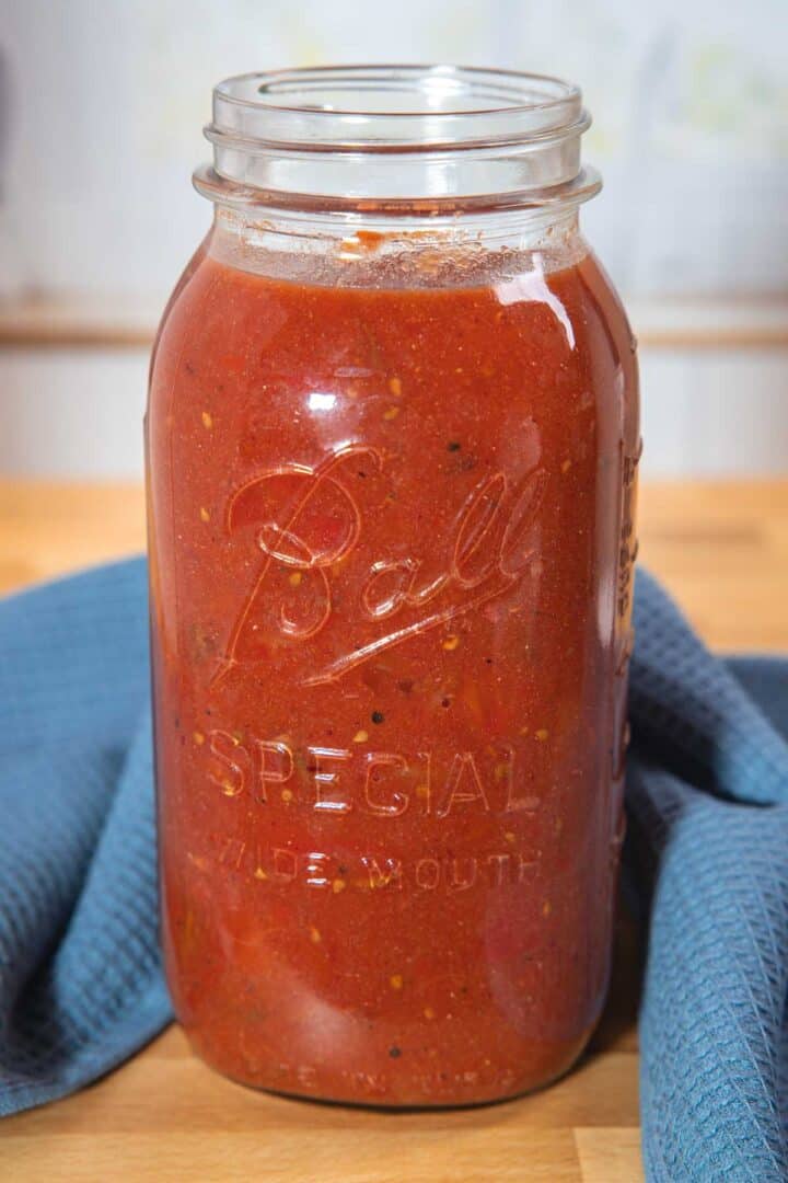 Ingredients for the no sugar ketchup cooked in the Instant Pot, before being blended and strained.