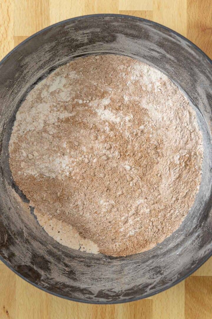 Well mixed dry ingredients for this recipe