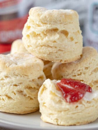 Feature image for this flaky vegan biscuits recipe