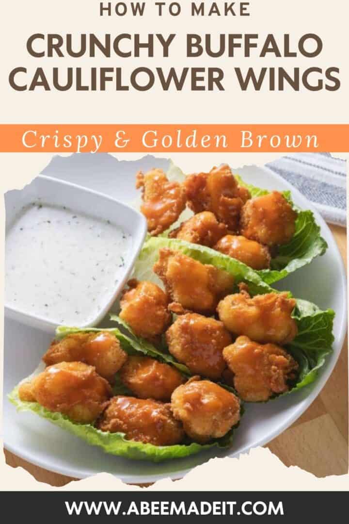 Pin Image for Crunchy Buffalo Cauliflower Wings