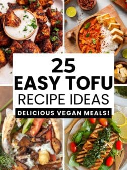 selected recipes from the list of 25 easy tofu recipes