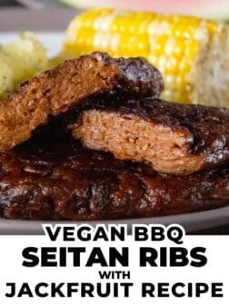 vegan bbq ribs with jackfruit