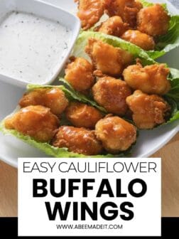 easy cauliflower buffalo wings