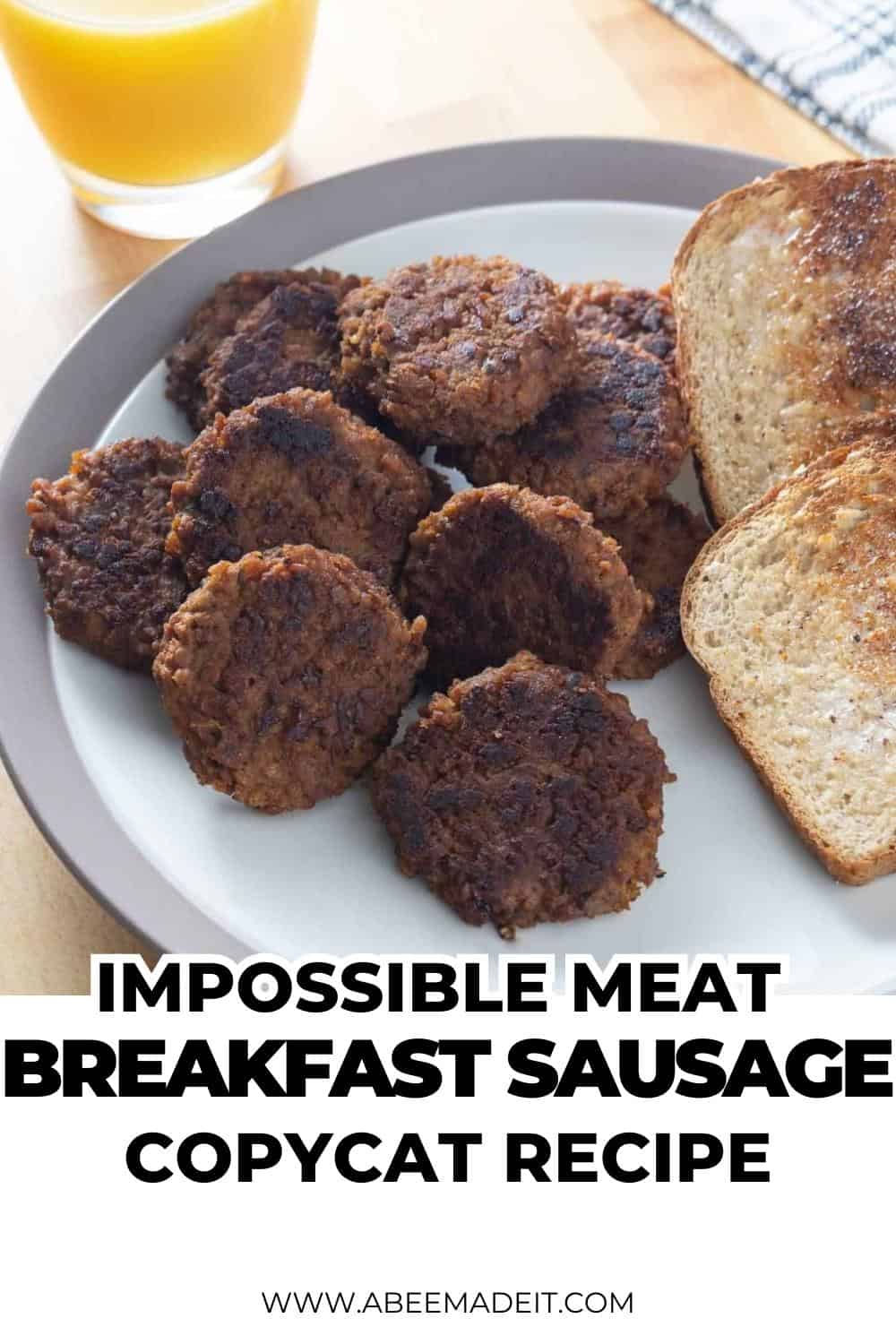 impossible meat copycat breakfast sausage