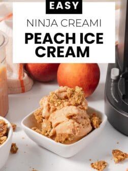 easy ninja creami peach ice cream